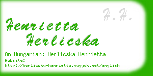 henrietta herlicska business card